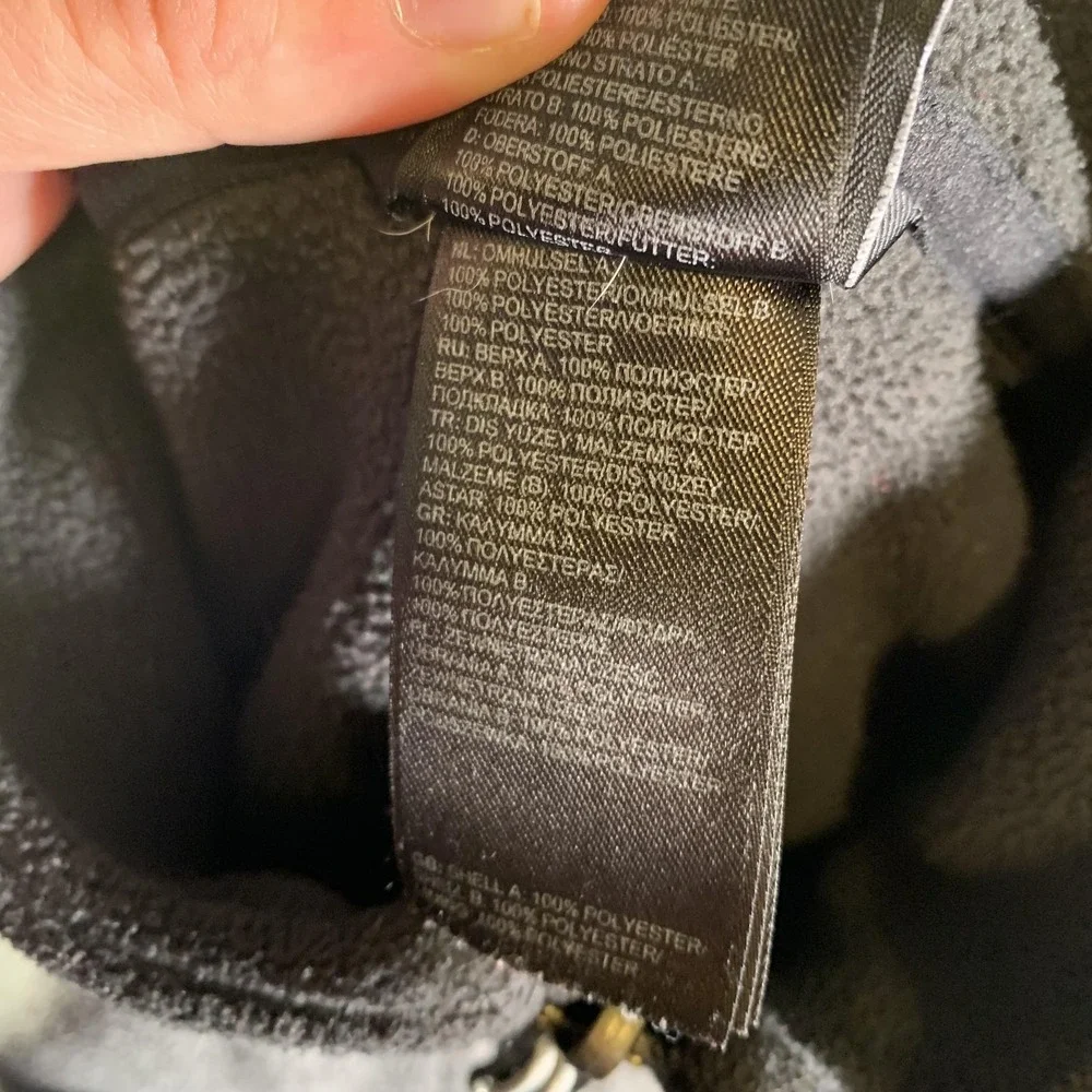 The North Face Jacket Mens‎ Small Gray Black Fleece Full Zip FlashDry Outdoor